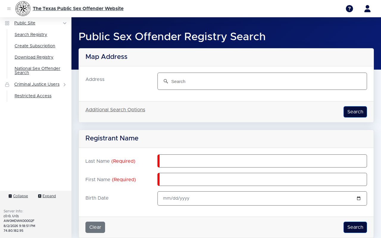 Wheeler County released inmate mugshots Texas DPS registry search